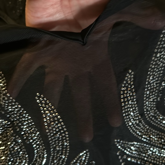Windsor Black Sheer Dress with Rhinestone 🖤🖤 - Picture 8 of 10